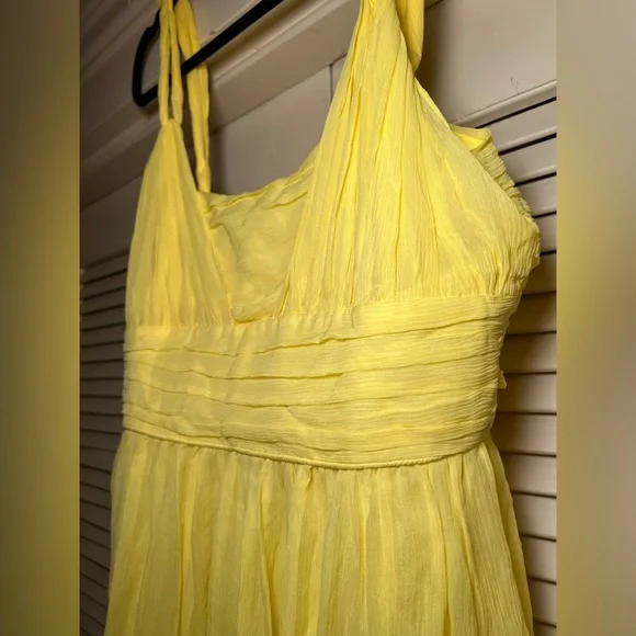 Banana Republic Silk Chiffon Babydoll Party Mini Dress Empire Waist, size 12 - Picture 9 of 16